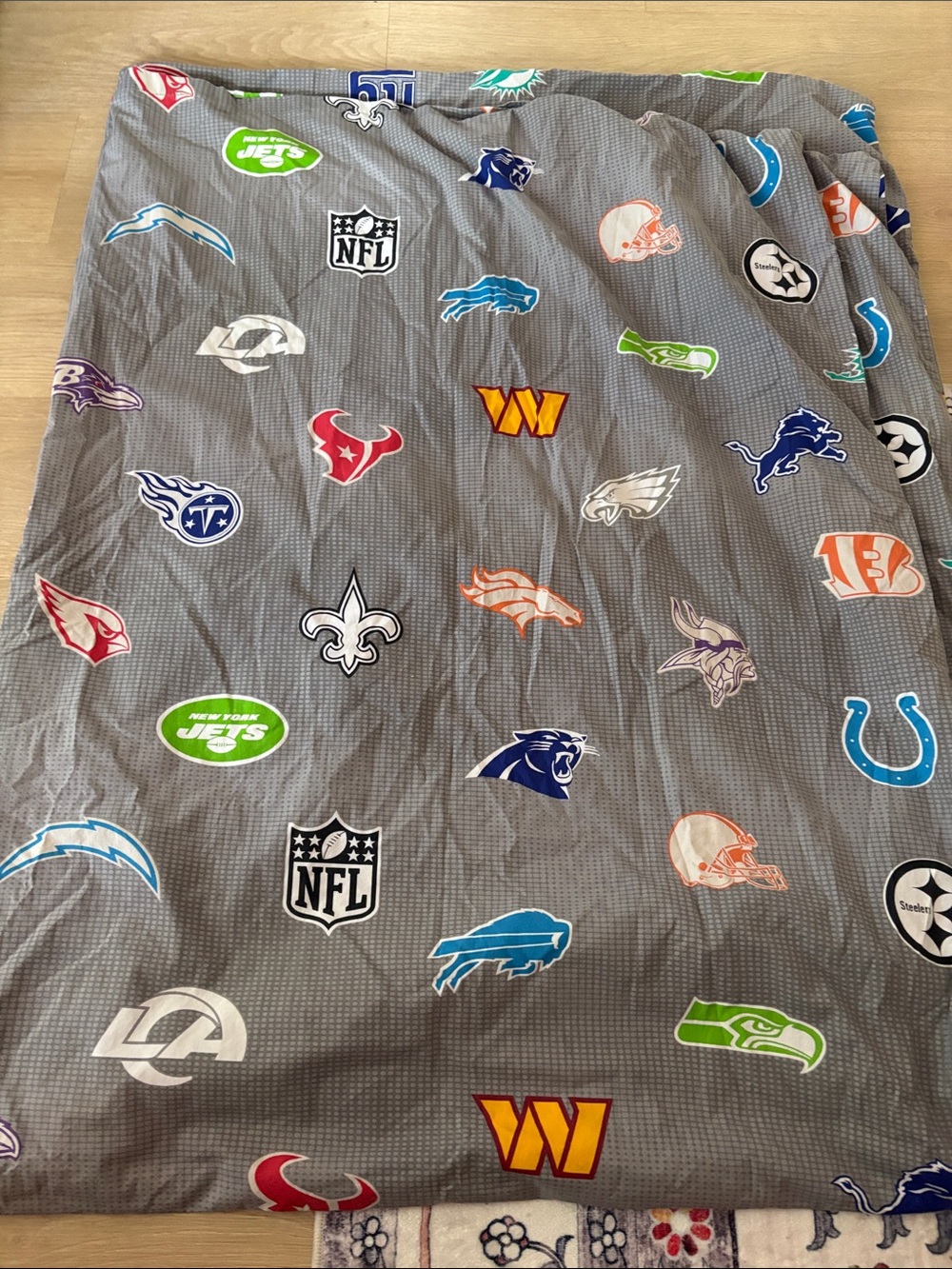 🟪 Pottery Barn NFL Brights TWIN DUVET COVER